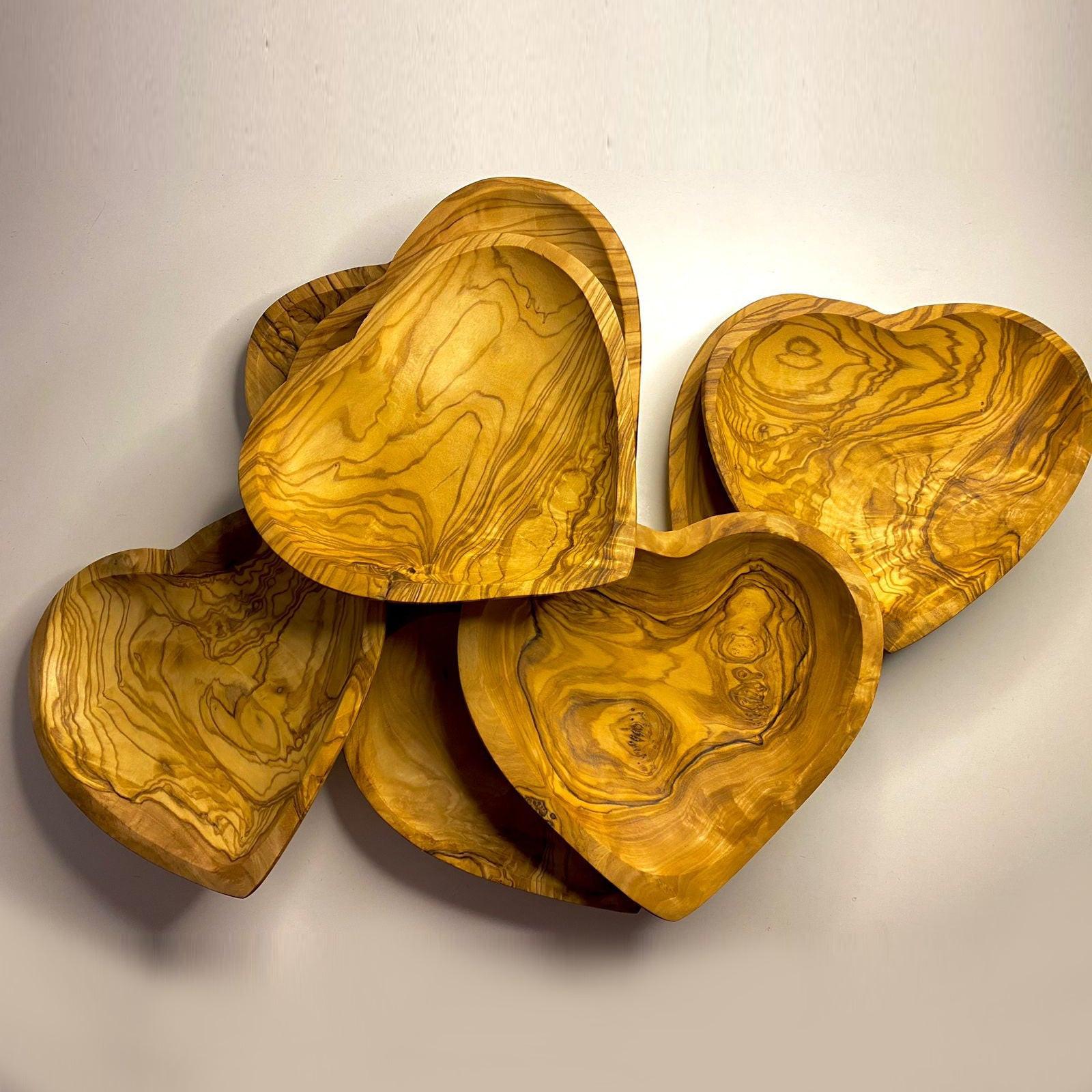 VOW | Olive Wood Heart Rolling Tray/Smoker's Gift Main image