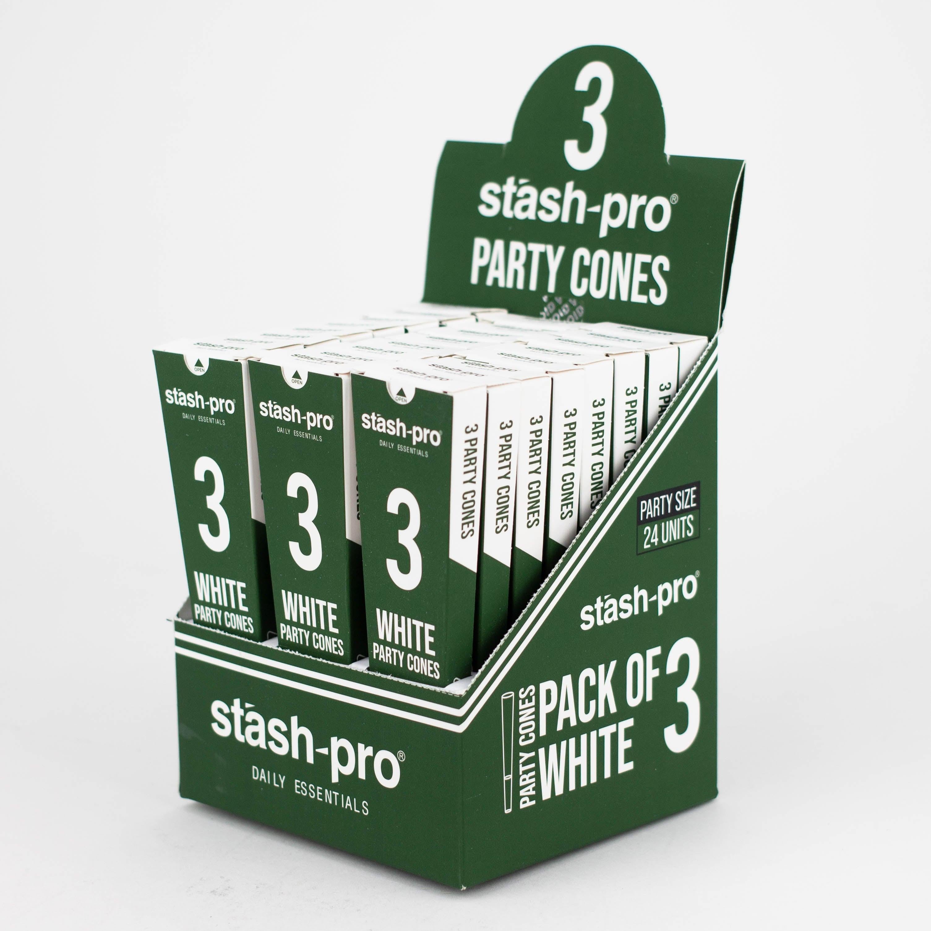 Stash-Pro | Bleached (White)  Party Pack 3 Cones box of 24 Secondary image