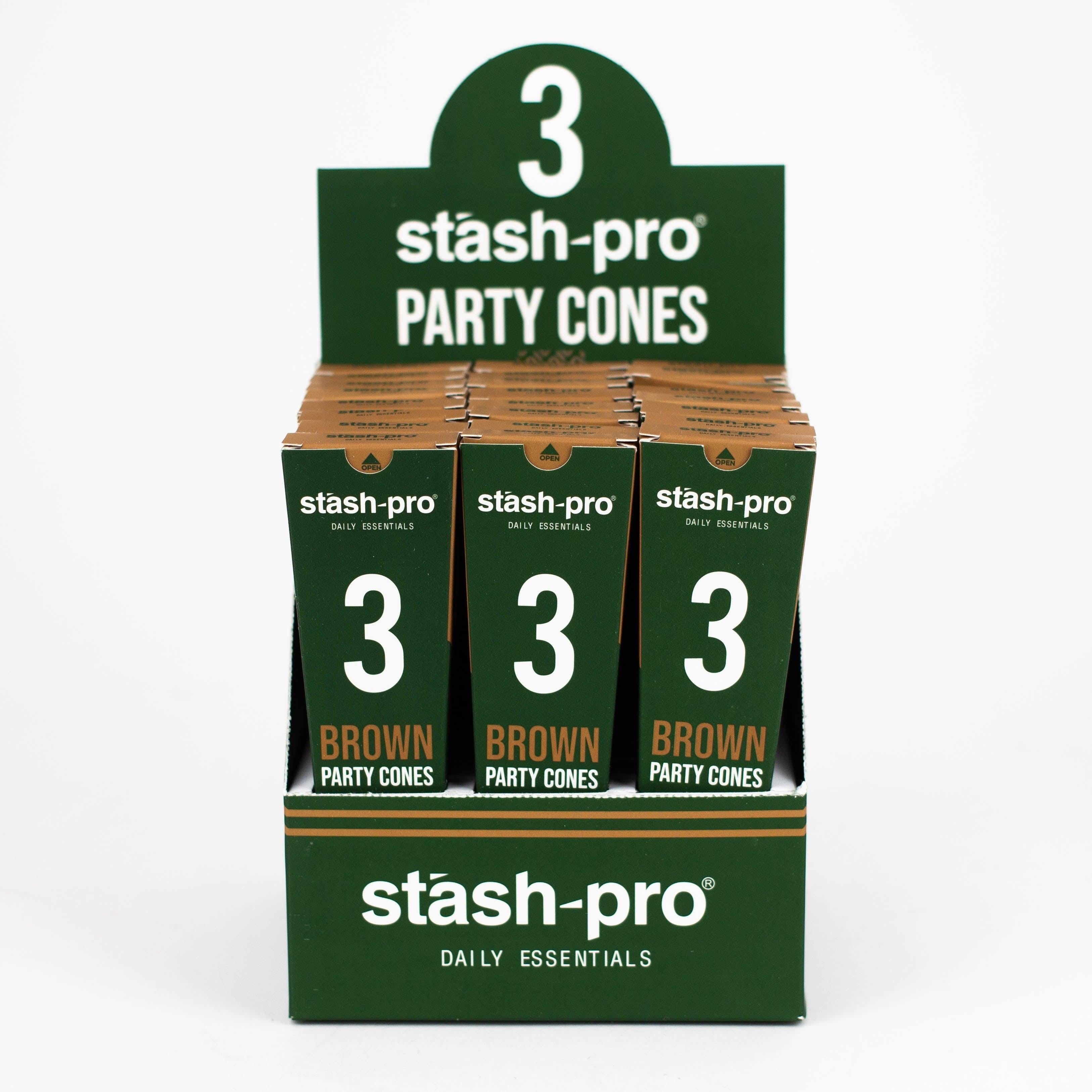Stash-Pro | Unbleached (Brown)  Party Pack 3 Cones box of 24 Main image