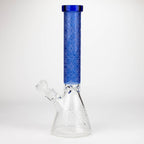 COBRA | 14" sandblasted geometric graphic 7 mm glass bong [YY01]