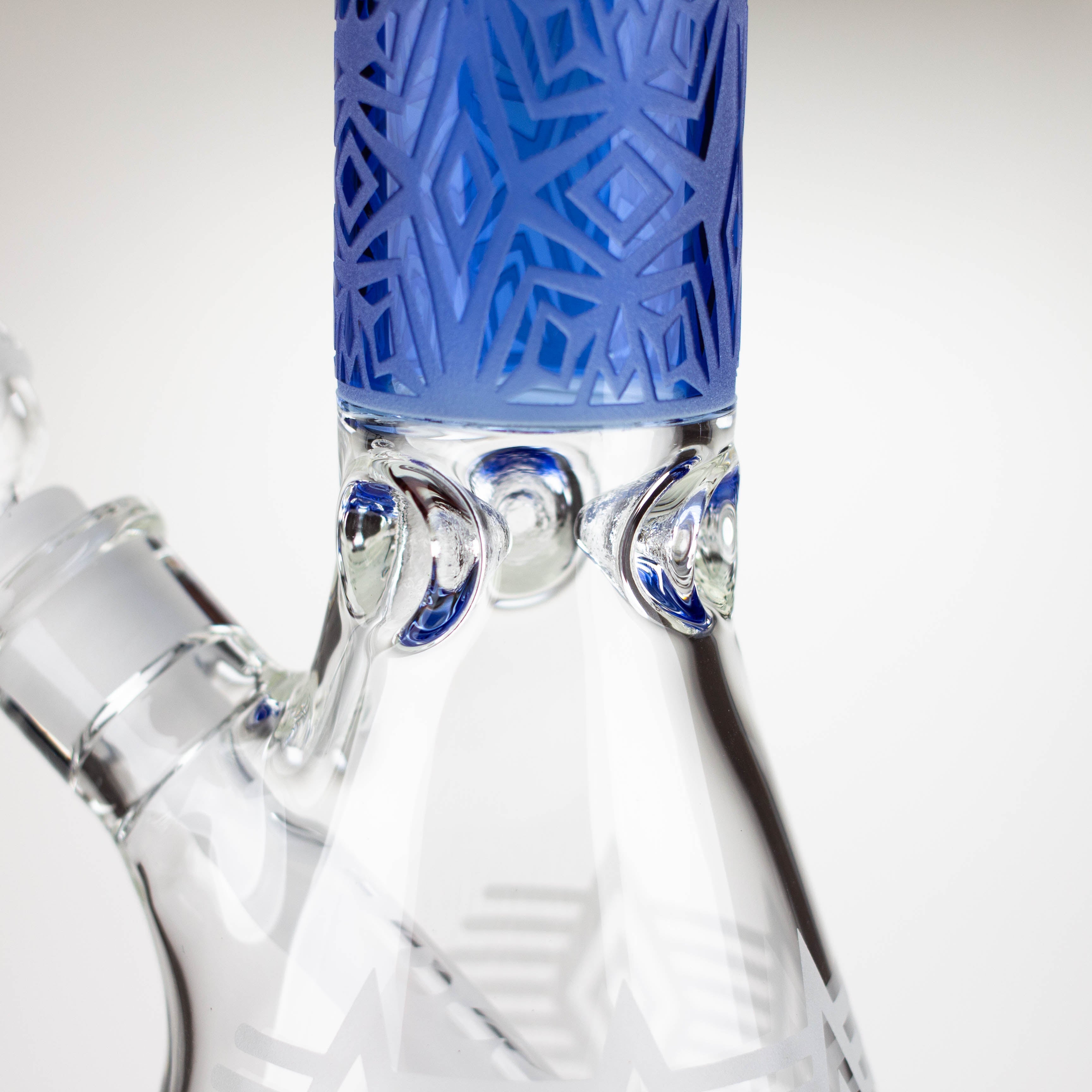 COBRA | 14" sandblasted geometric graphic 7 mm glass bong [YY01] Secondary image