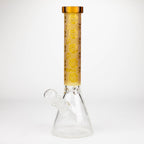 COBRA | 14" sandblasted geometric graphic 7 mm glass bong [YK07]