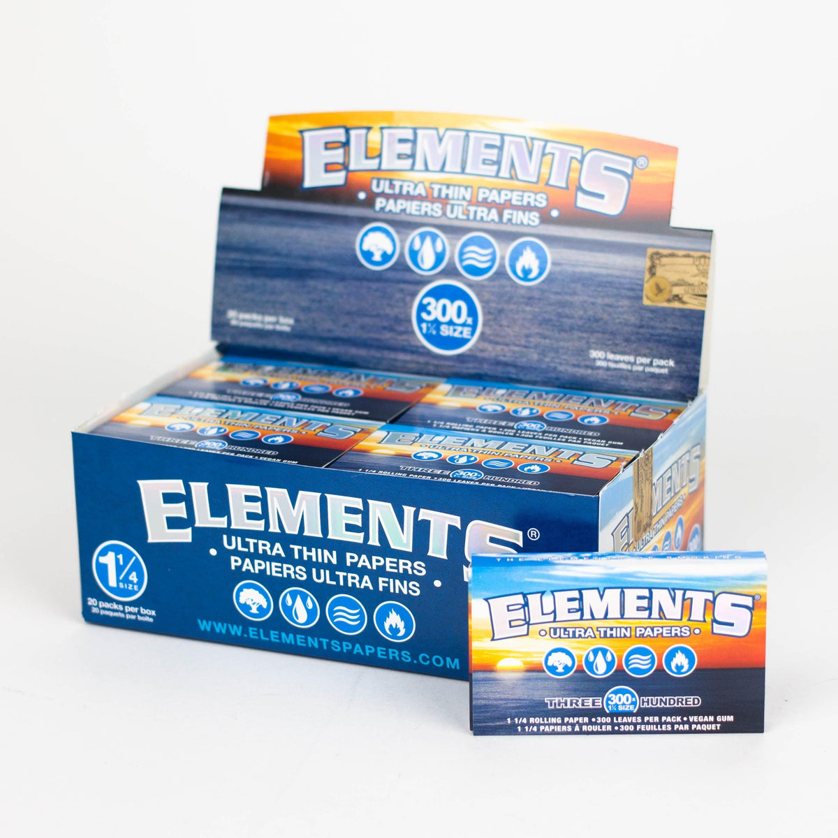 Elements Ultra Thin Rice Rolling Papers 300 x 1 1/4 Size Papers Main image