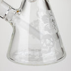 COBRA | 14" sandblasted geometric graphic 7 mm glass bong [YK07]
