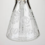 COBRA | 14" sandblasted geometric graphic 7 mm glass bong [YK07]