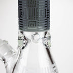 COBRA | 14" sandblasted geometric graphic 7 mm glass bong [YK06]