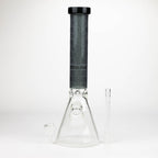 COBRA | 14" sandblasted geometric graphic 7 mm glass bong [YK06]