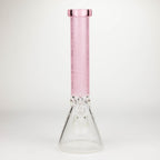 COBRA | 14" sandblasted geometric graphic 7 mm glass bong [YK05]