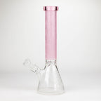 COBRA | 14" sandblasted geometric graphic 7 mm glass bong [YK05]
