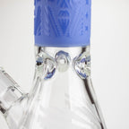 COBRA | 14" sandblasted geometric graphic 7 mm glass bong [YK08]