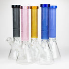 COBRA | 14" sandblasted geometric graphic 7 mm glass bong [YK05]