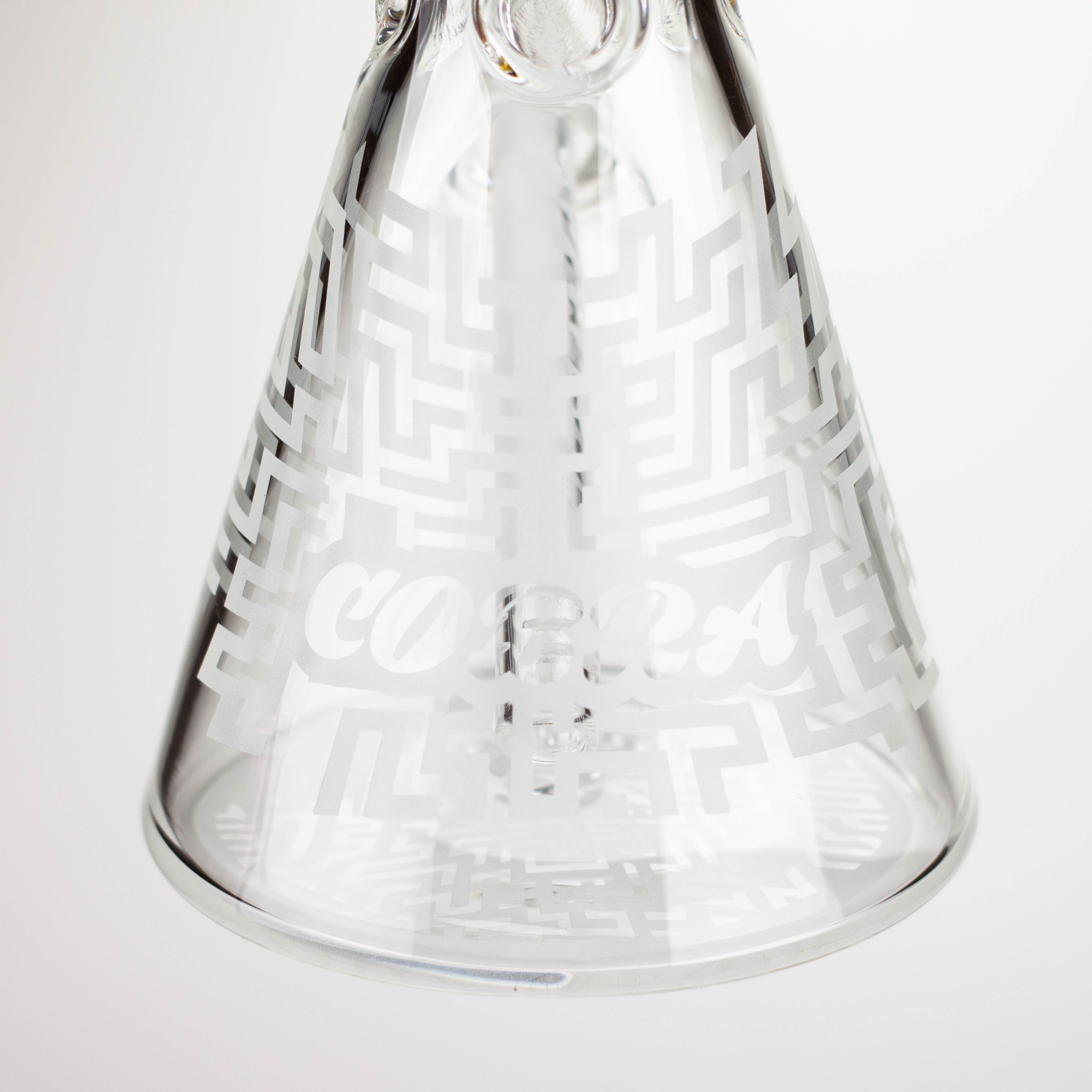 COBRA | 14" sandblasted geometric graphic 7 mm glass bong [YY04] Secondary image