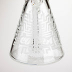 COBRA | 14" sandblasted geometric graphic 7 mm glass bong [YY04]