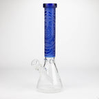 COBRA | 14" sandblasted geometric graphic 7 mm glass bong [YY03]