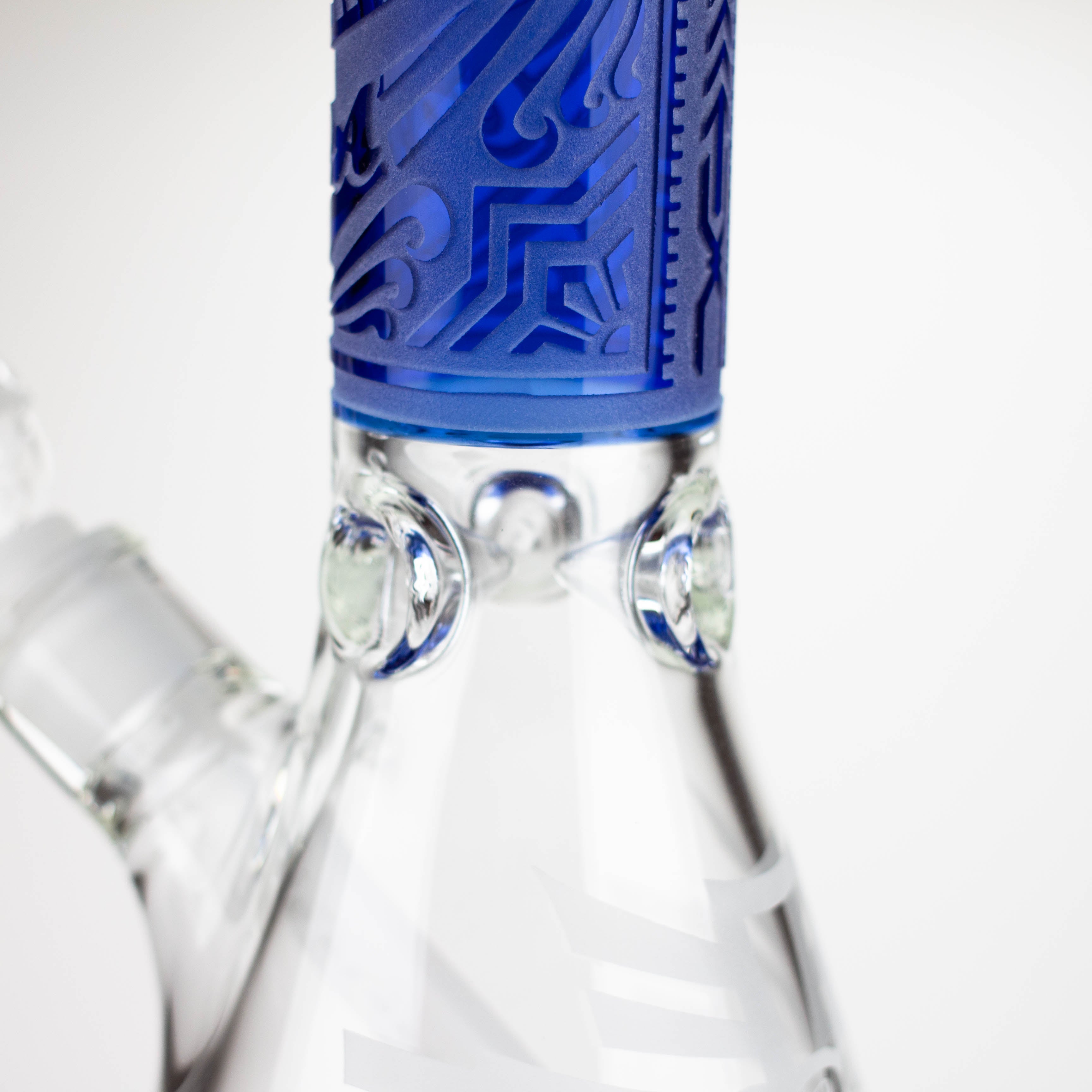 COBRA | 14" sandblasted geometric graphic 7 mm glass bong [YY03] Secondary image
