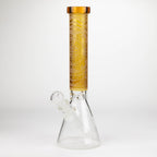 COBRA | 14" sandblasted geometric graphic 7 mm glass bong [YY03]