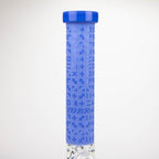 COBRA | 14" sandblasted geometric graphic 7 mm glass bong [YY02]