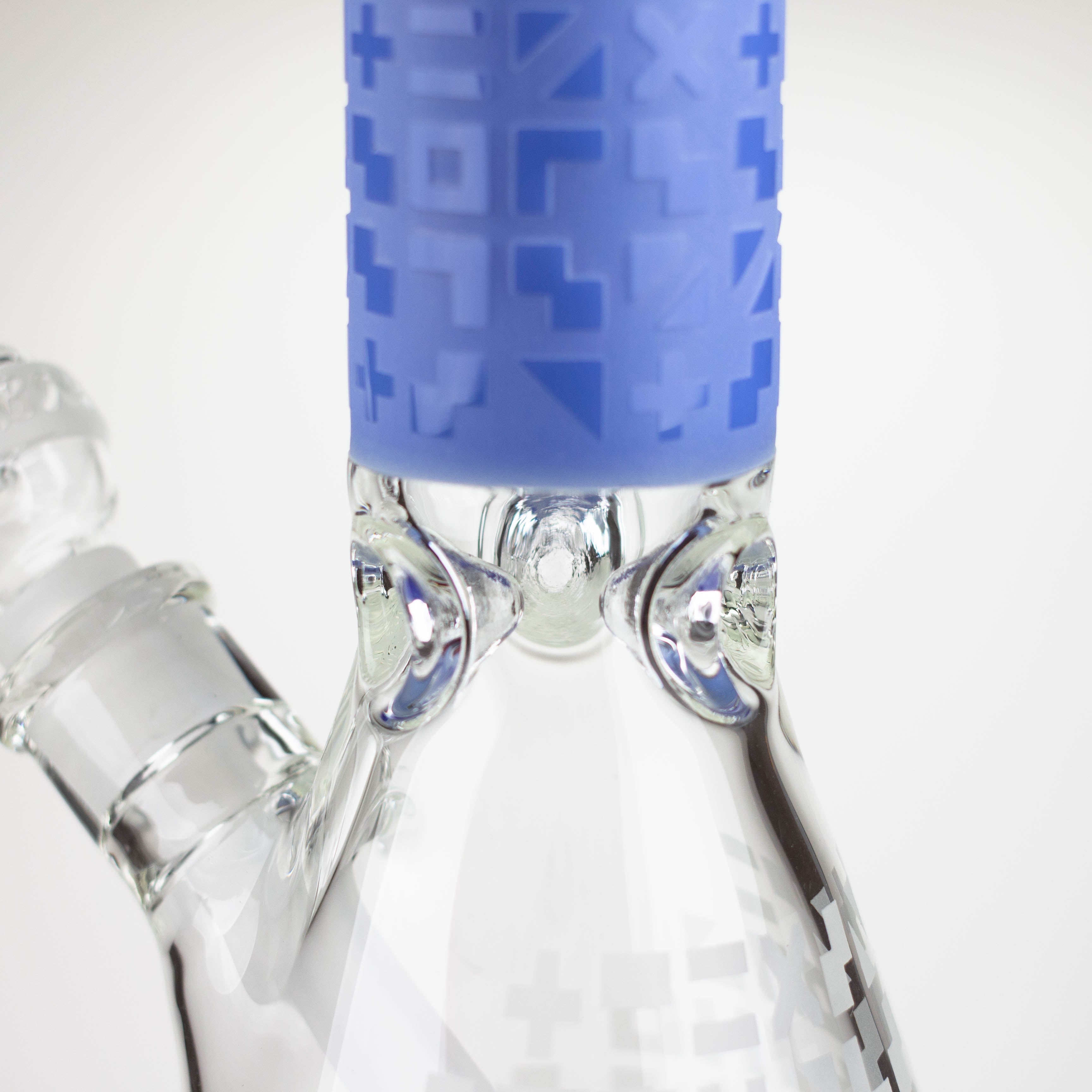 COBRA | 14" sandblasted geometric graphic 7 mm glass bong [YY02] Secondary image