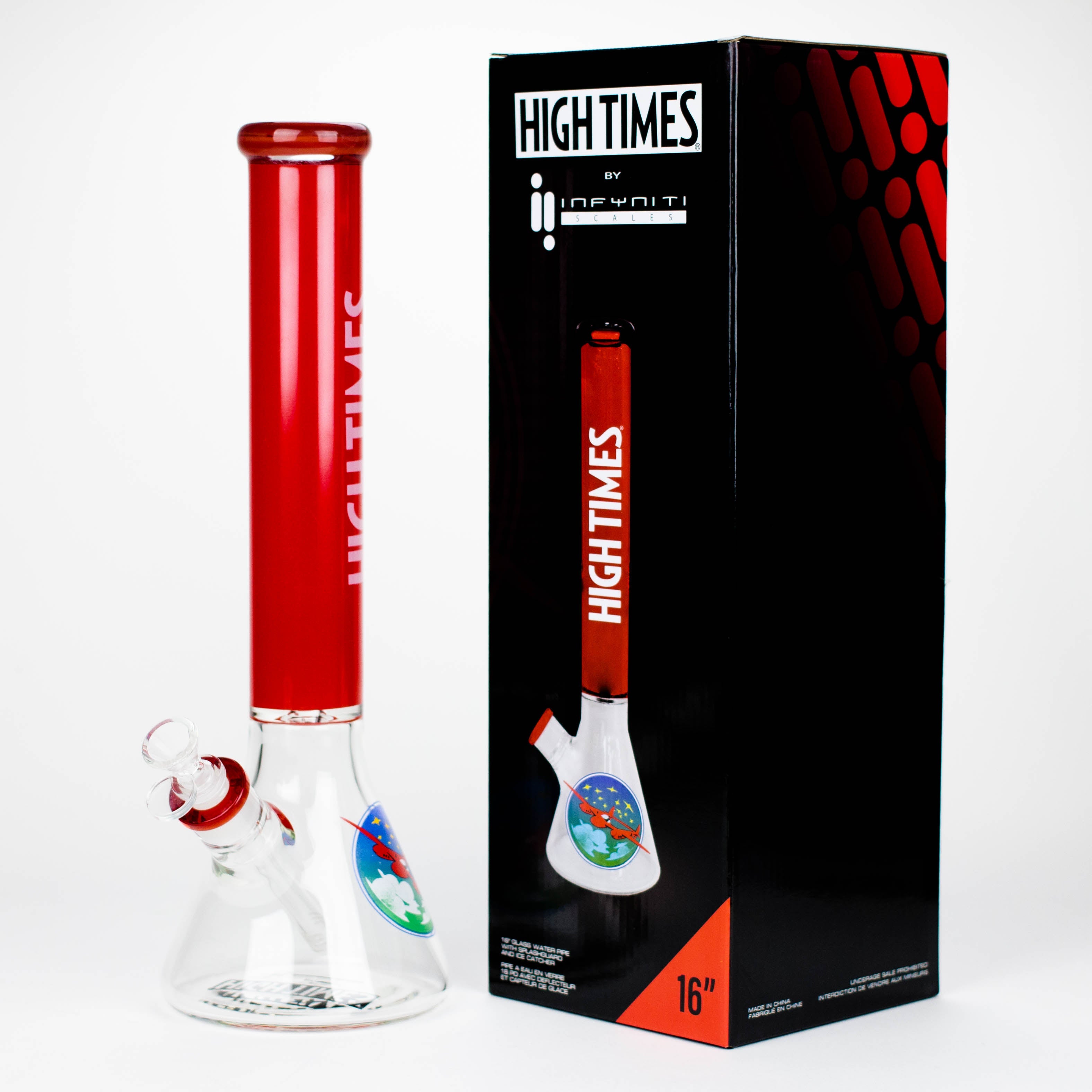 Infyniti | High Times 16" 7 mm classic beaker water bong [HIT1050GP] Secondary image
