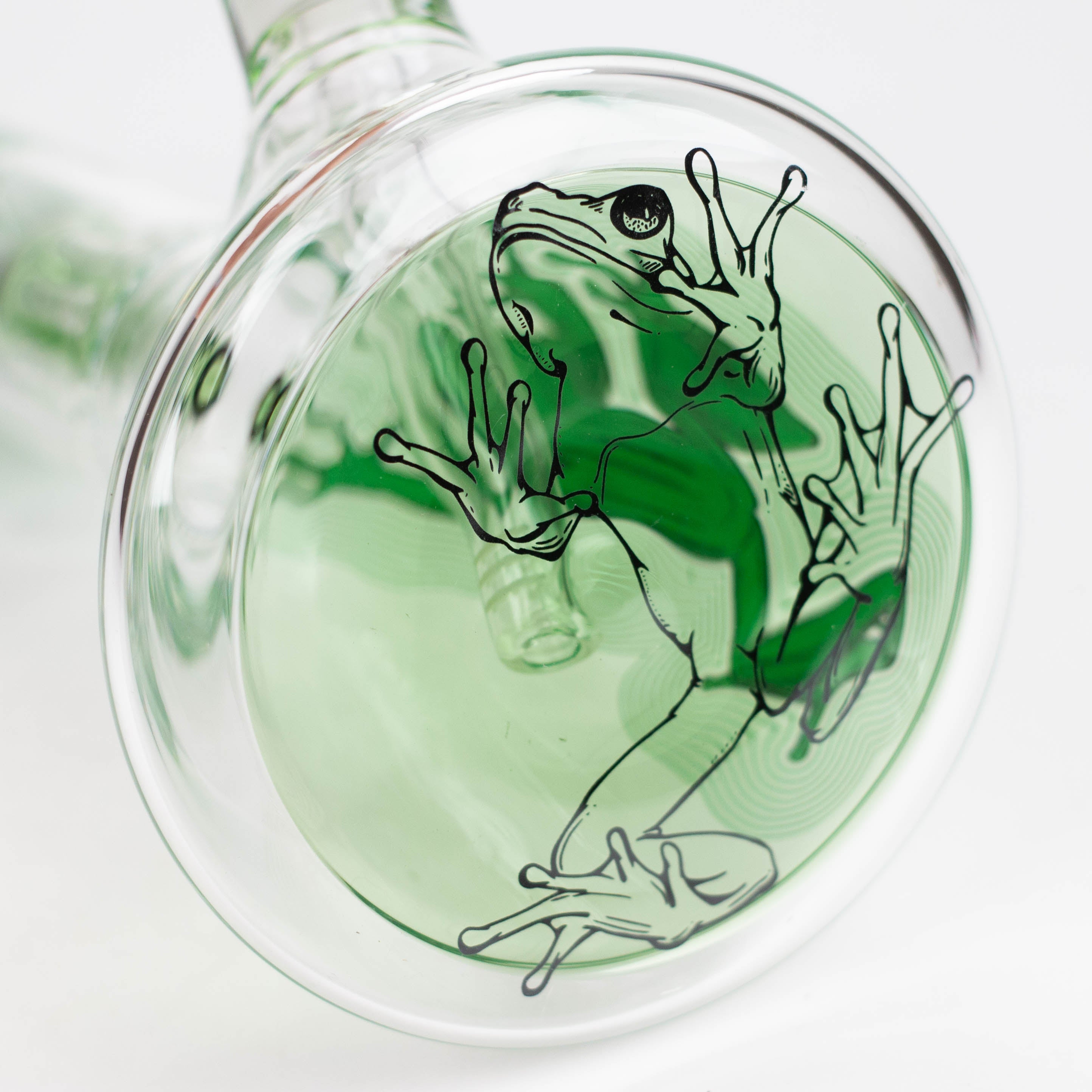 Infyniti | Untamed 14" 7 mm classic beaker water bong - Green Frog [GP2015] Secondary image