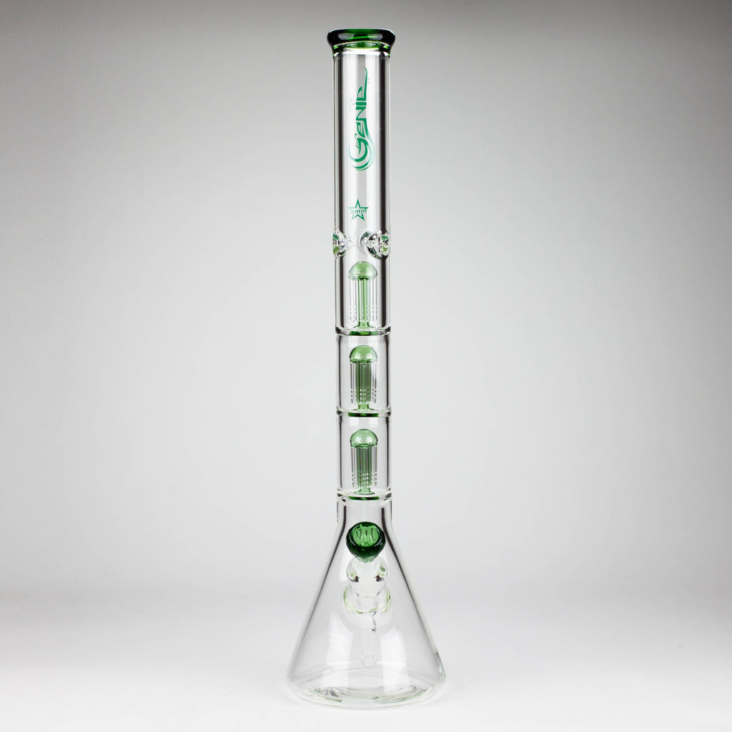 GENIE | 24" 9mm Triple Percolator Beaker Glass Bong [GB1907]
