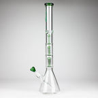 GENIE | 24" 9mm Triple Percolator Beaker Glass Bong [GB1907]