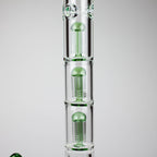 GENIE | 24" 9mm Triple Percolator Beaker Glass Bong [GB1907]