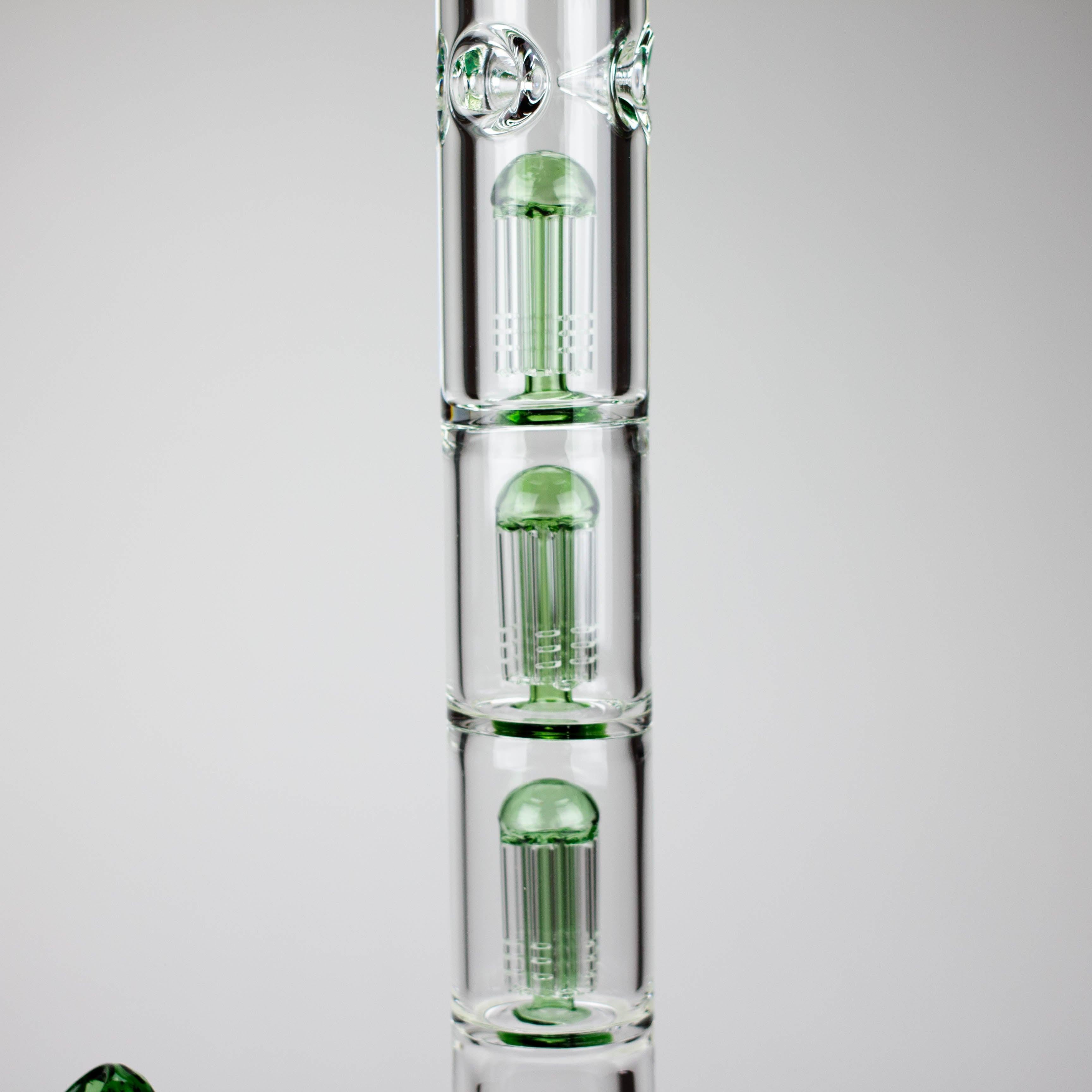 GENIE | 24" 9mm Triple Percolator Beaker Glass Bong [GB1907]