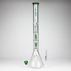 GENIE | 24" 9mm Triple Percolator Beaker Glass Bong [GB1907]