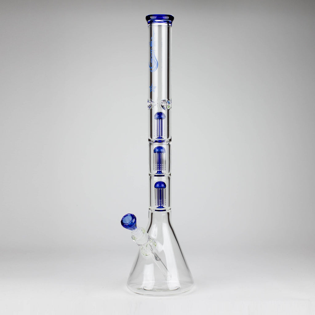 GENIE | 24" 9mm Triple Percolator Beaker Glass Bong [GB1907]