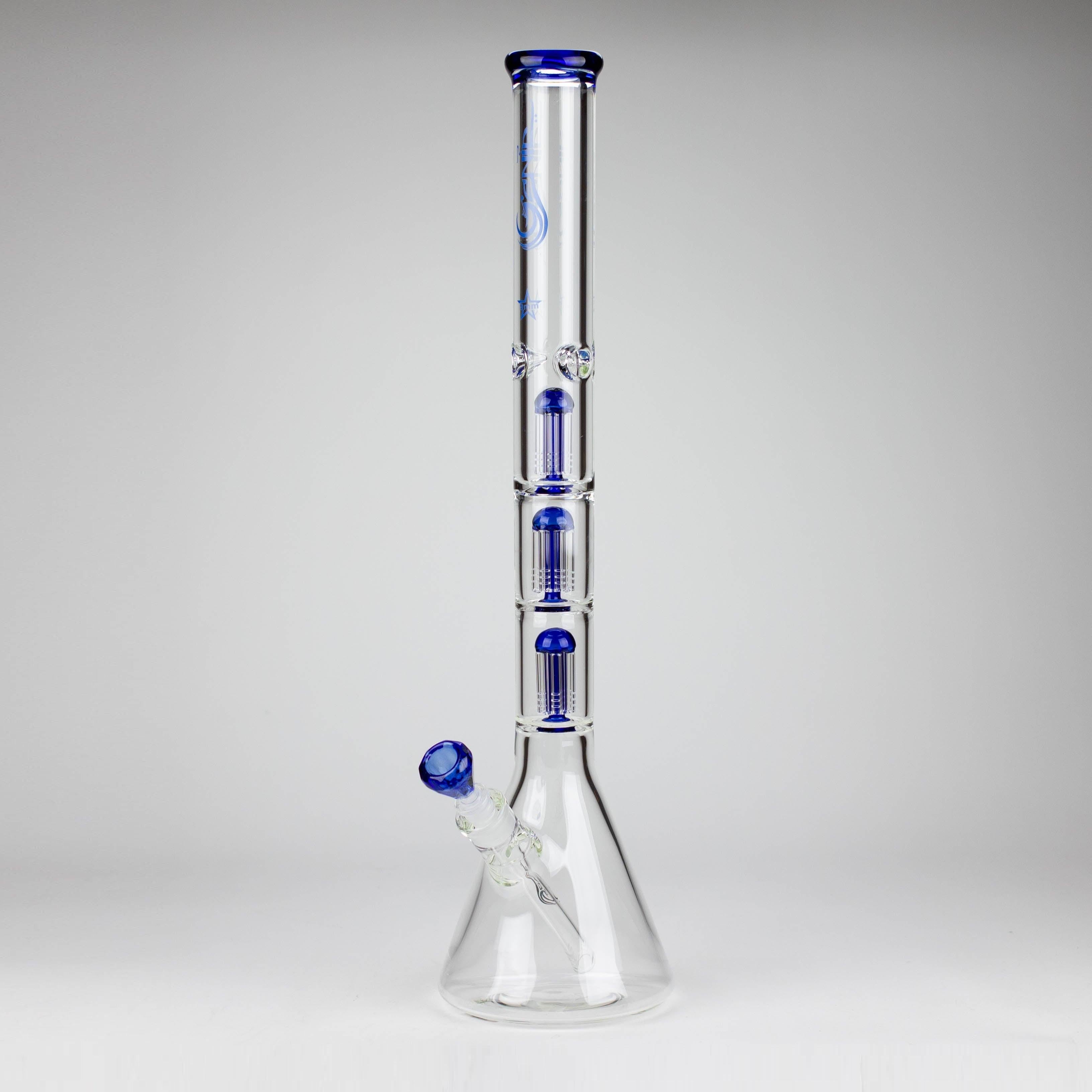 GENIE | 24" 9mm Triple Percolator Beaker Glass Bong [GB1907]