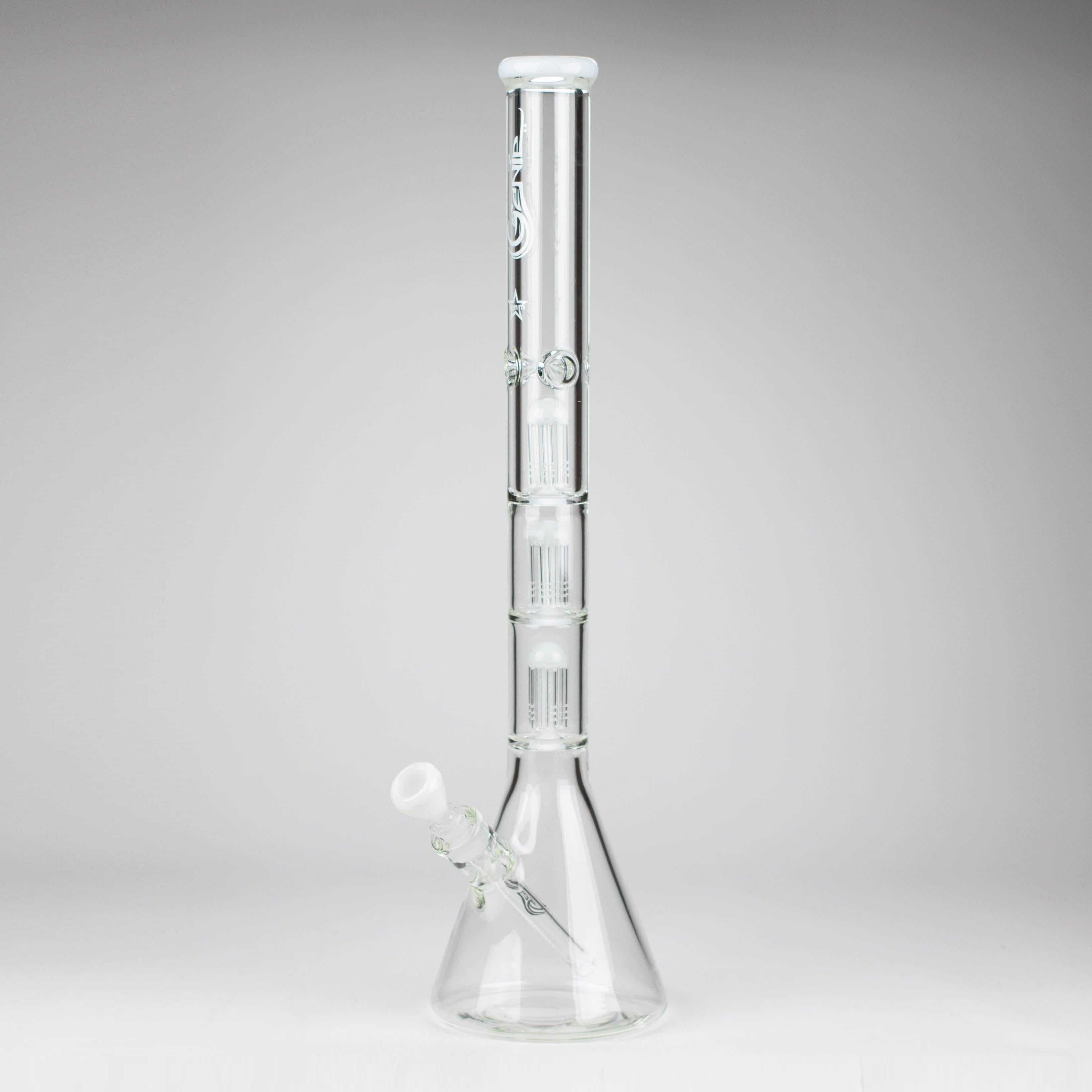 GENIE | 24" 9mm Triple Percolator Beaker Glass Bong [GB1907]