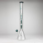 GENIE | 24" 9mm Triple Percolator Beaker Glass Bong [GB1907]