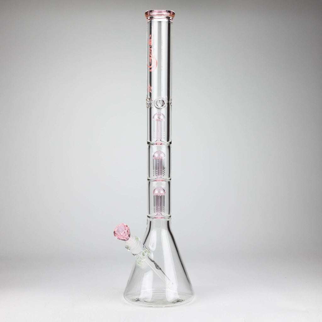 GENIE | 24" 9mm Triple Percolator Beaker Glass Bong [GB1907]