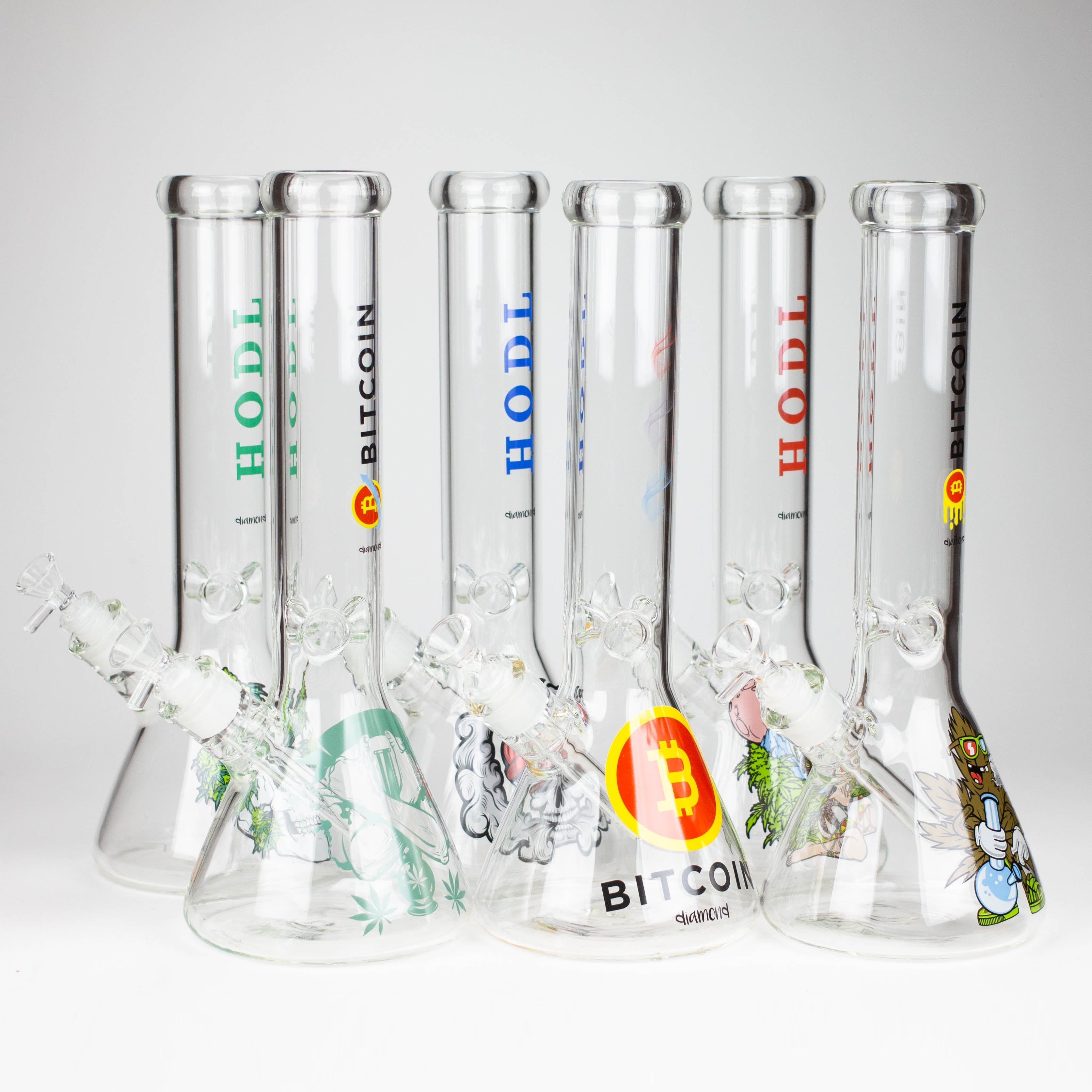 diamond | 14" Crypto Beaker Glass water Bong Main image
