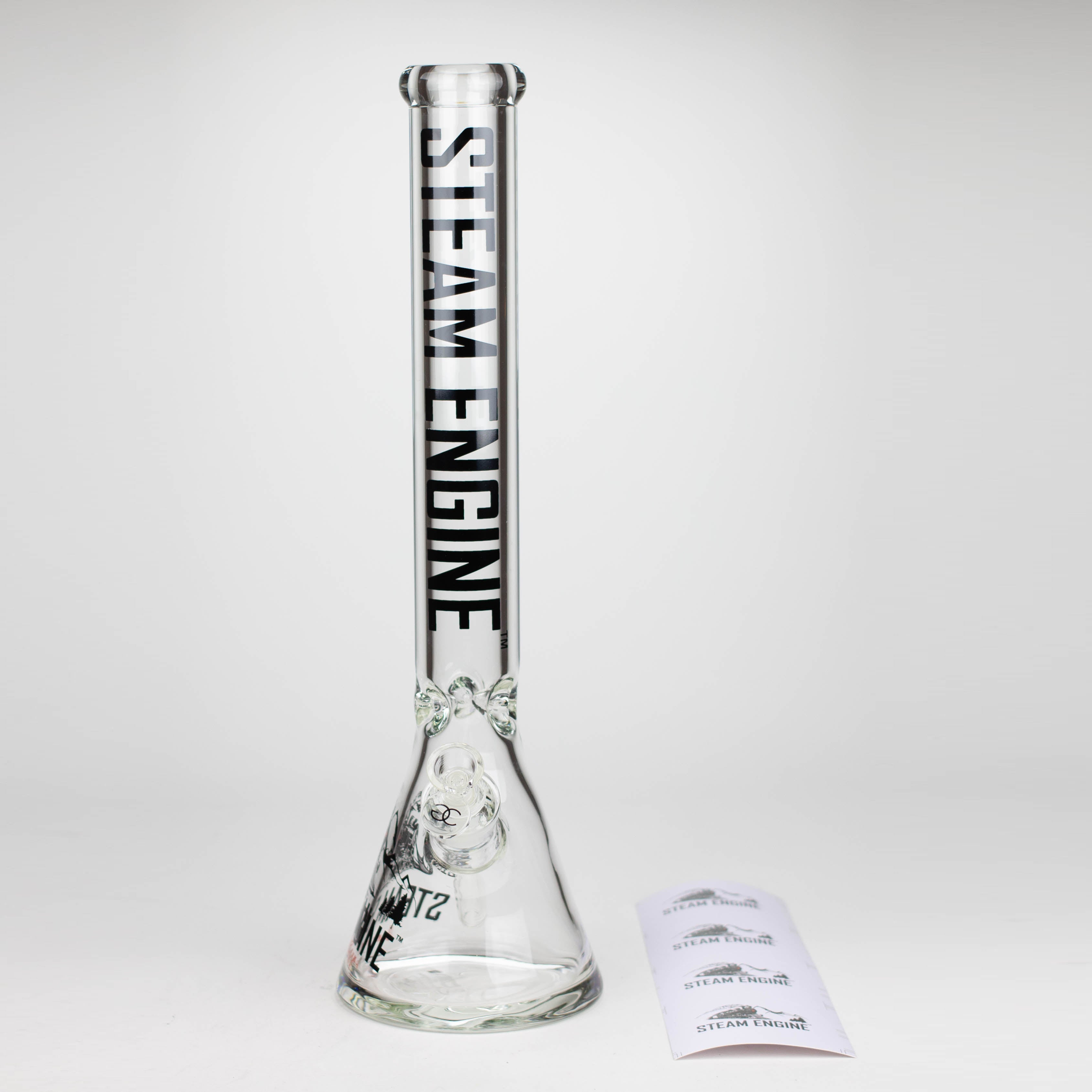 Steam Engine™ | 18 Inch 9mm glass bong with stickers by golden crown Secondary image