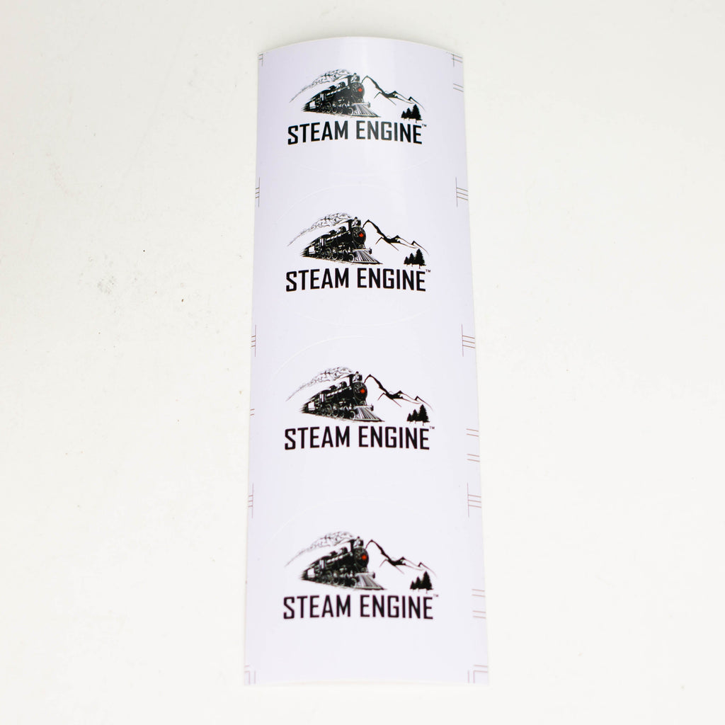 Steam Engine™ | 18 Inch 9mm glass bong with stickers by golden crown