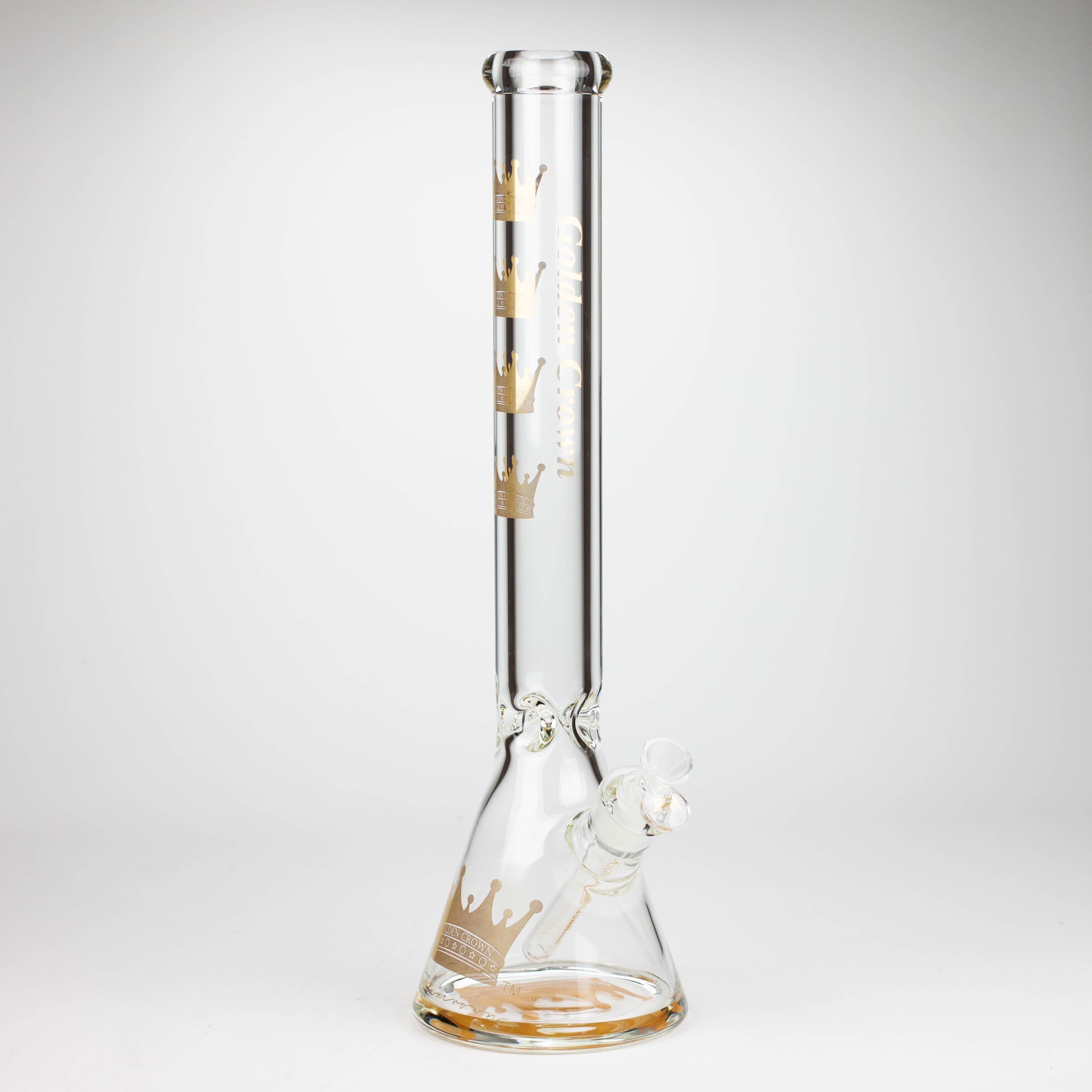 Golden Crown™ | 18 Inch 9mm glass bong with Signature and 24K Gold Emblem Main image
