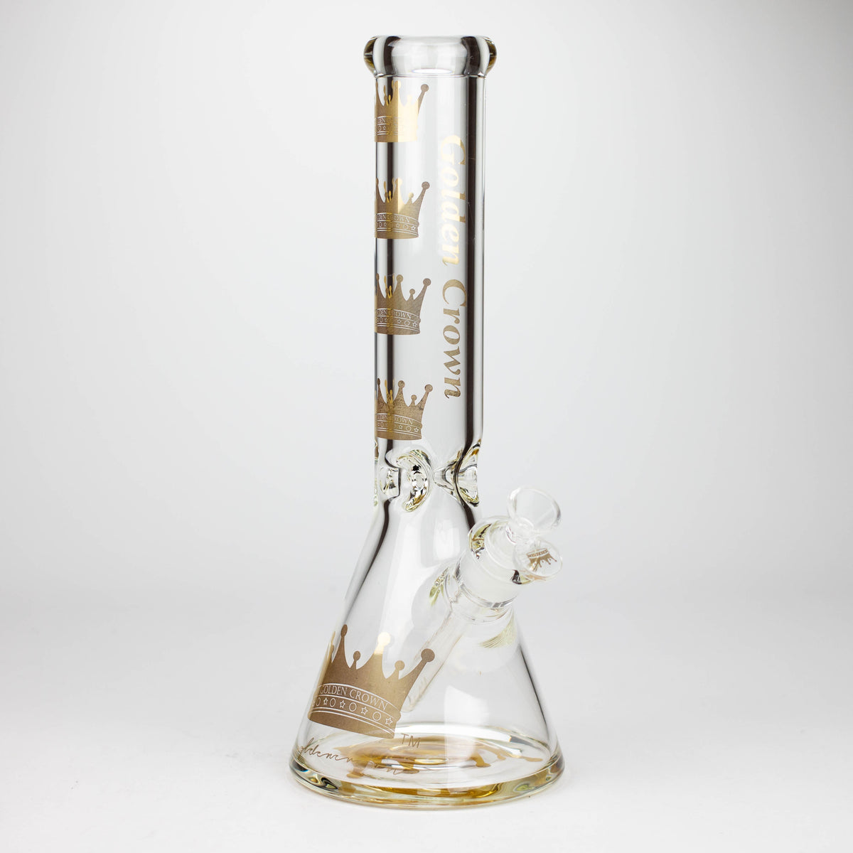 Golden Crown™ | 14 Inch 9mm glass bong with Signature and 24K Gold Emblem Main image