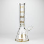 Golden Crown™ | 14 Inch 9mm glass bong with Signature and 24K Gold Emblem