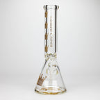 Golden Crown™ | 14 Inch 9mm glass bong with Signature and 24K Gold Emblem