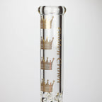 Golden Crown™ | 14 Inch 9mm glass bong with Signature and 24K Gold Emblem
