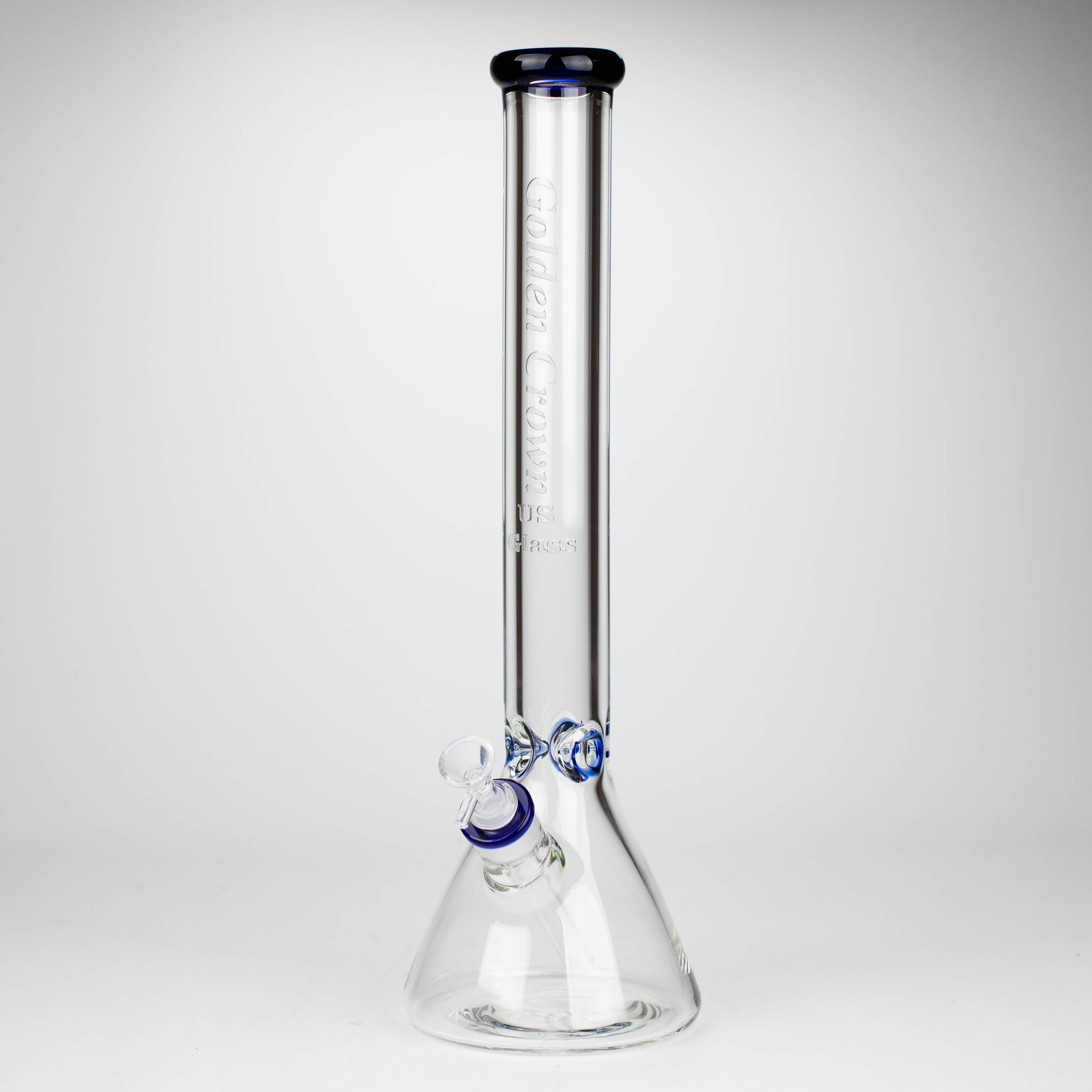 Golden Crown™ | 18 Inch 9mm Engraved Bong US Glass Main image