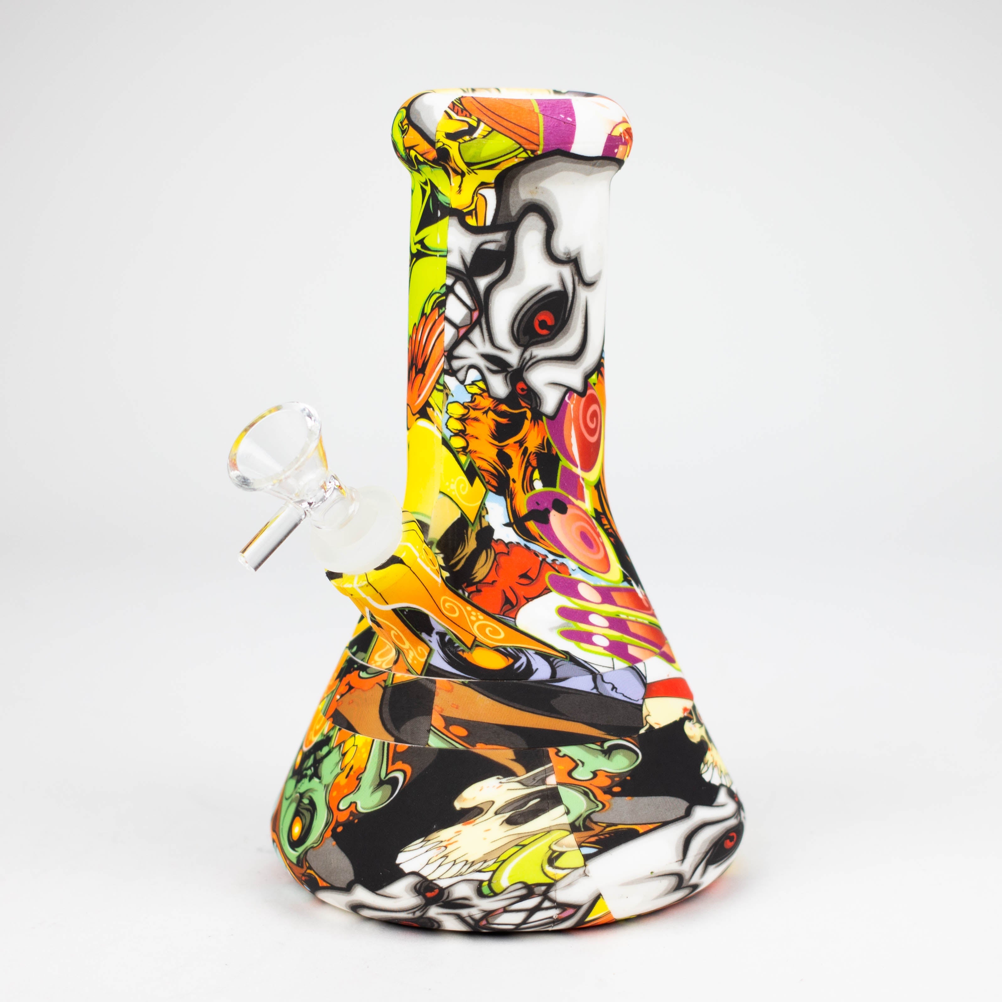 8" Big Beaker base Silicone Bong - Assorted [094B] Secondary image