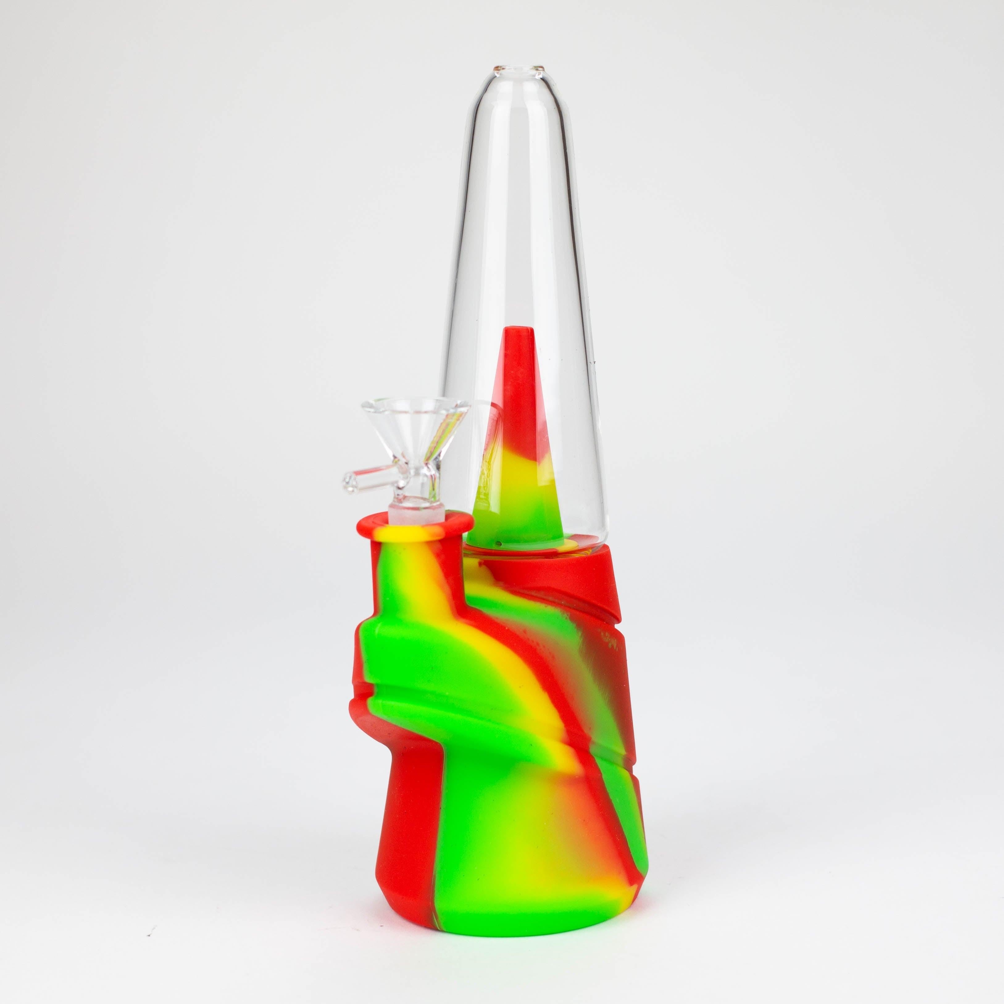 8.5" Silicone cone shape water bong-Assorted [H151] Secondary image