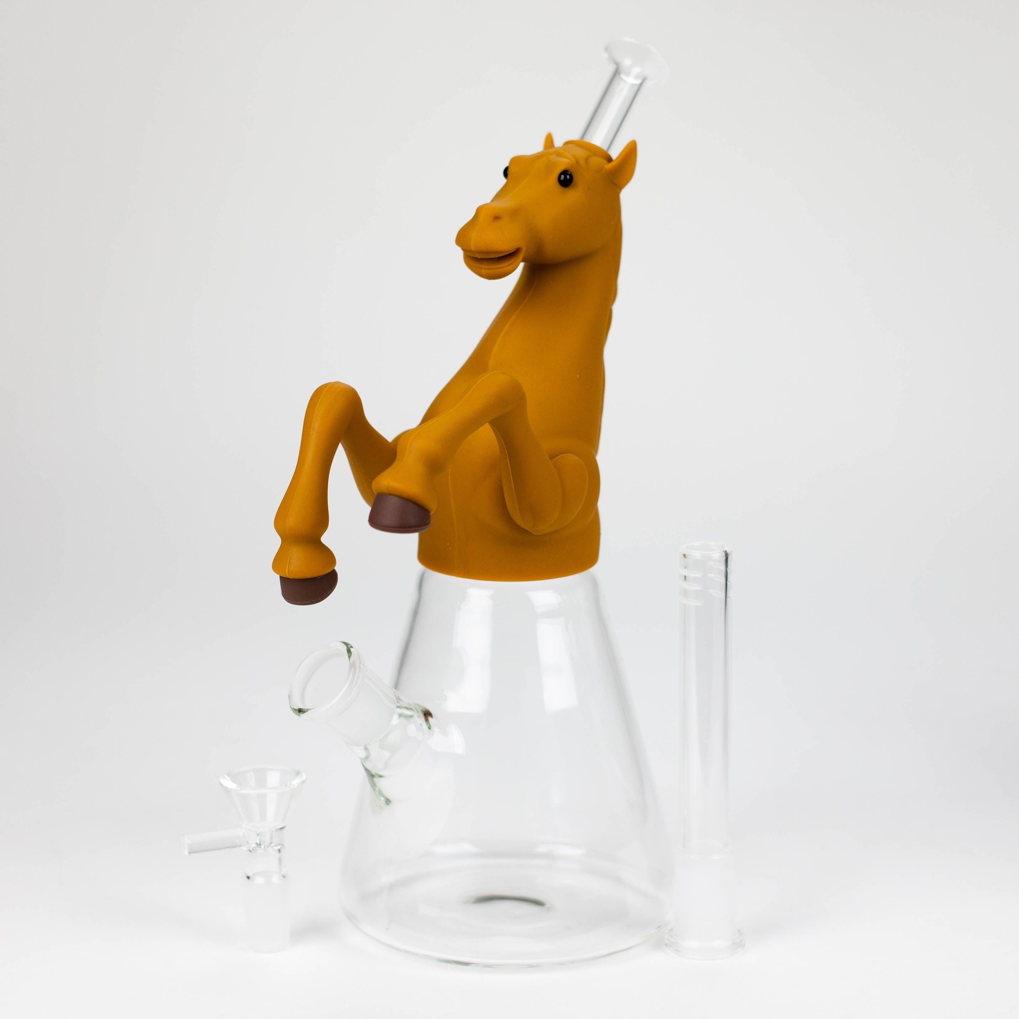 10.5" Wild horse glass water pipe-Assorted [H372]
