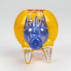 4" Rhino shape Rasta insideout pipe [PIP974]