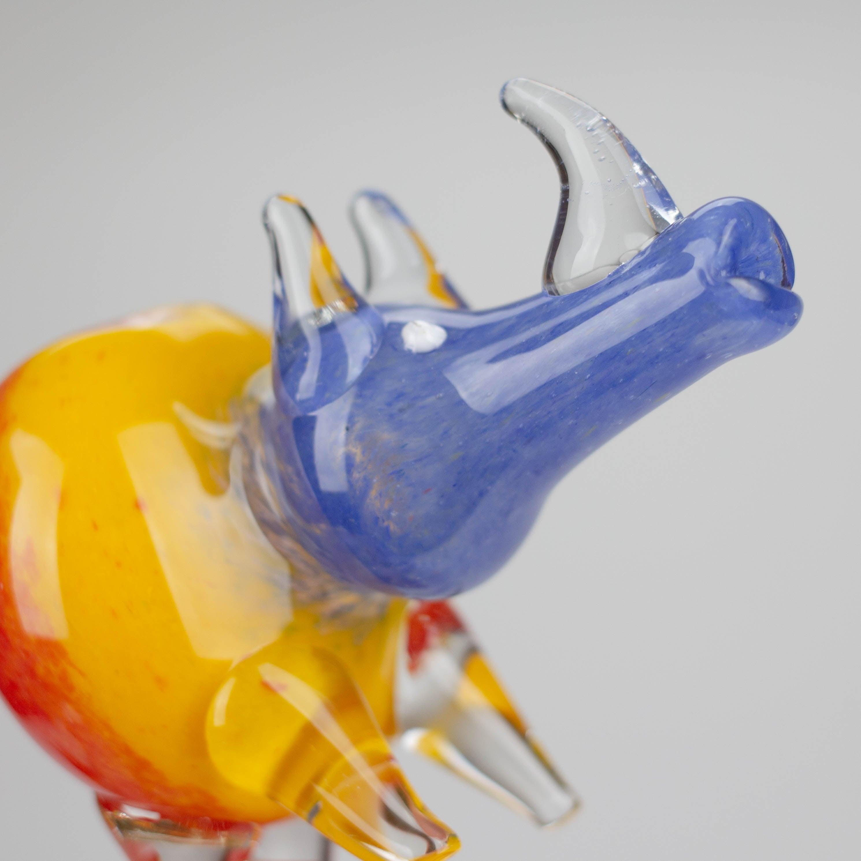 4" Rhino shape Rasta insideout pipe [PIP974] Secondary image