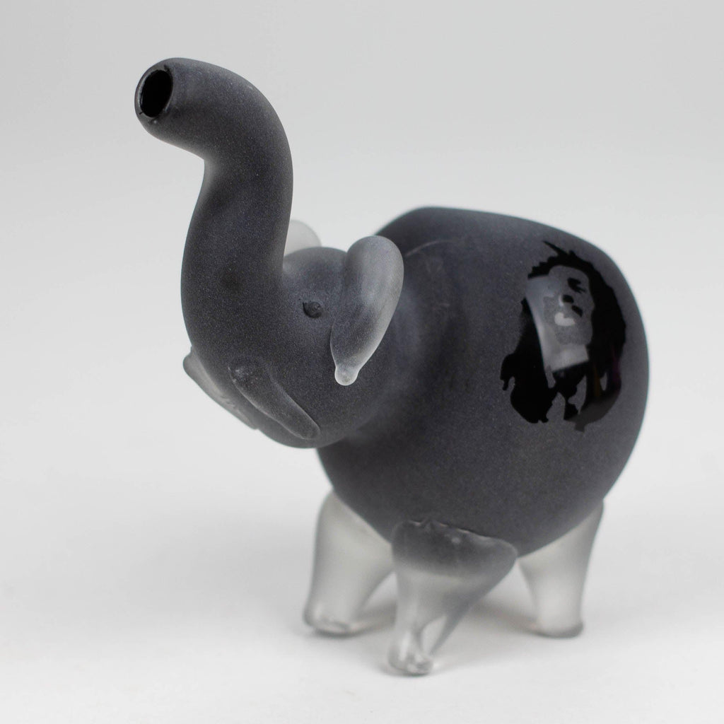 4.25" Elephant Frosted Glass Pipe - Assorted Colors [PIP187]