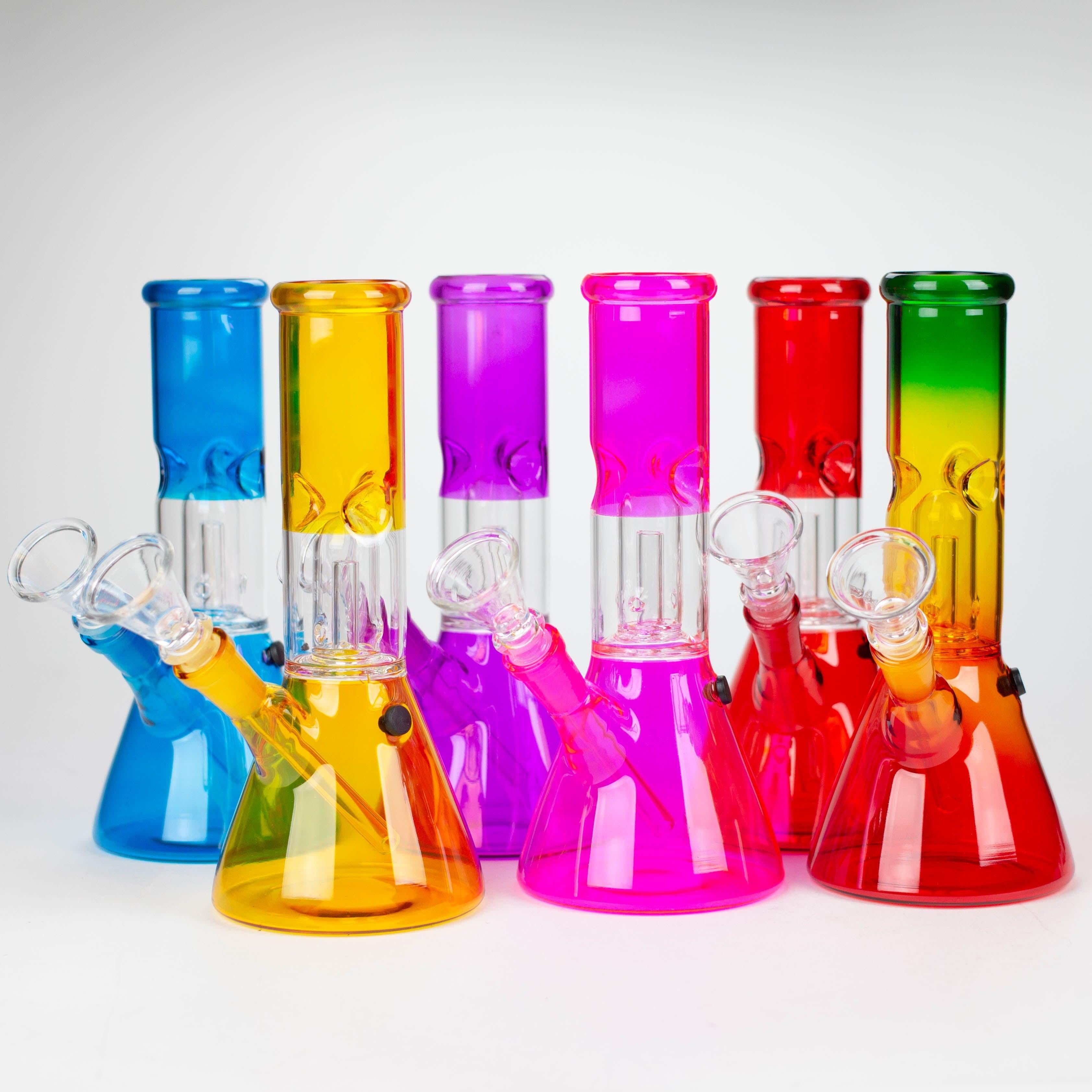 8" single dome Percolator glass water bong [GHWP-24] Main image